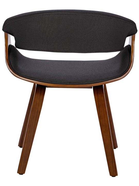 Spisestuestol Foley stof, valnød/sort