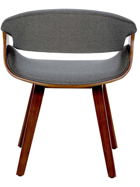 Spisestuestol Foley stof, valnød/grå