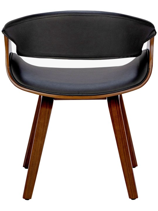 Spisestuestol Foley imiteret læder, valnød/sort