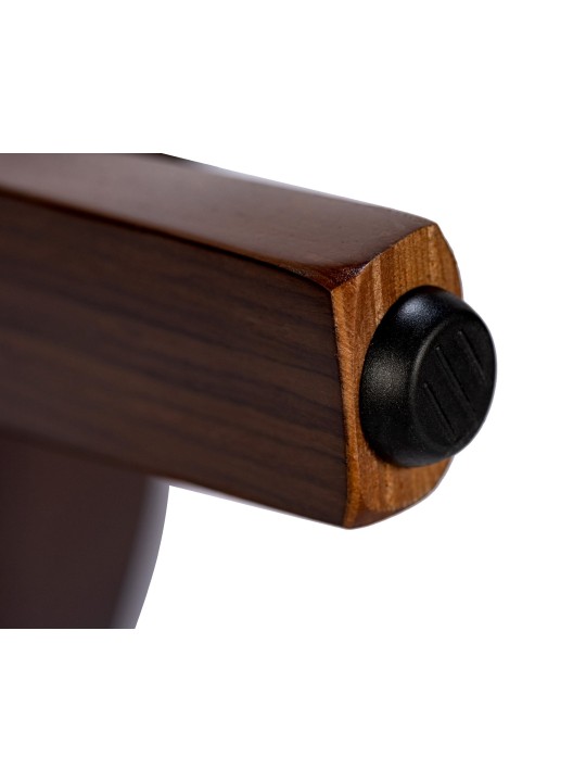 Spisestuestol Foley imiteret læder, valnød/sort