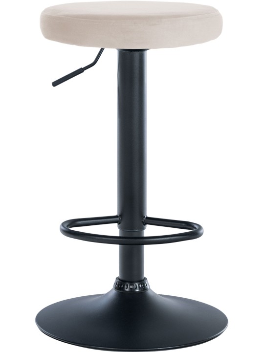 Sæt med 2 barstole Ponte velvet, creme