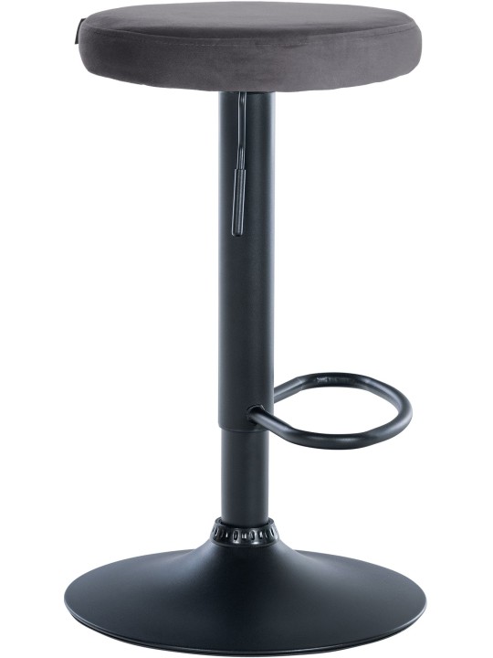 Sæt med 2 barstole Ponte velvet, mørkegrå