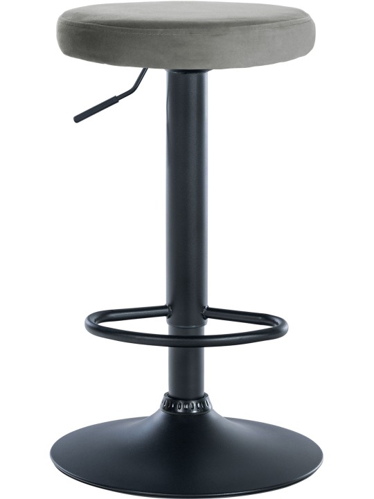 Sæt med 2 barstole Ponte velvet, grå