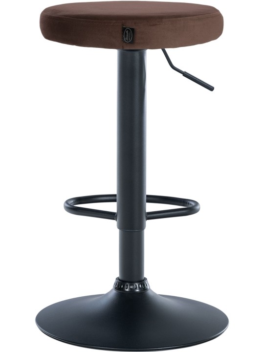 Sæt med 2 barstole Ponte velvet, brun