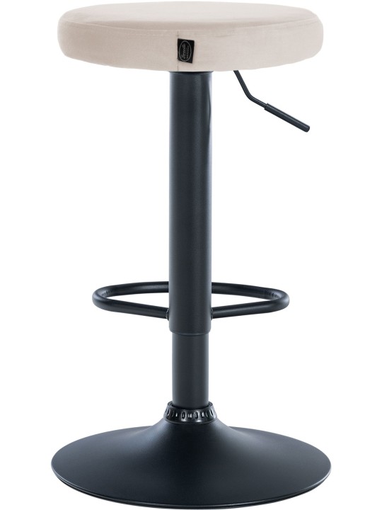 Sæt med 2 barstole Ponte velvet, creme