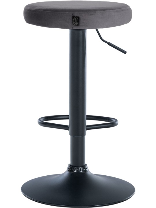 Sæt med 2 barstole Ponte velvet, mørkegrå