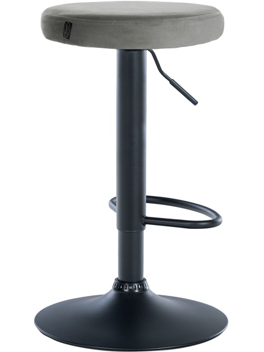 Sæt med 2 barstole Ponte velvet, grå