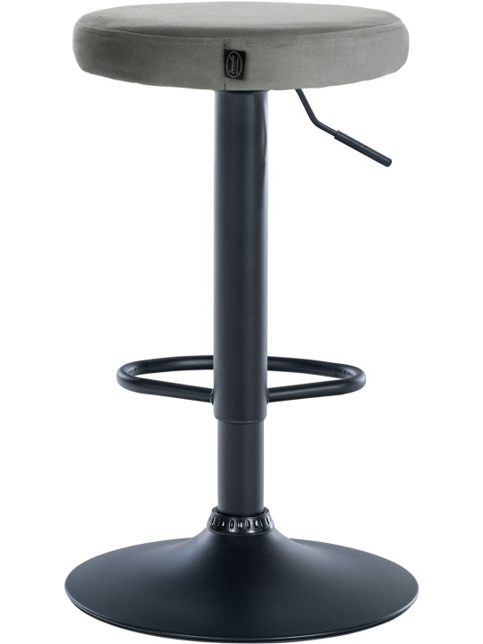 Sæt med 2 barstole Ponte velvet, grå