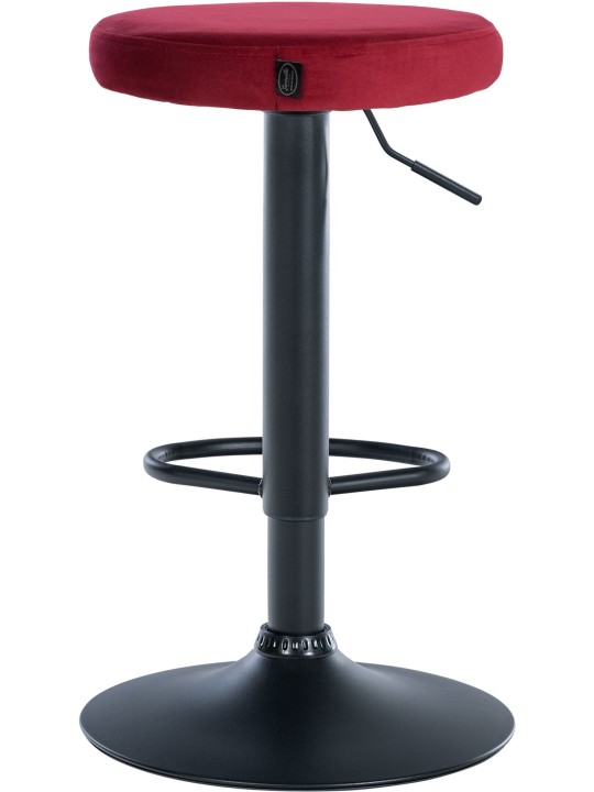 Sæt med 2 barstole Ponte velvet, rød