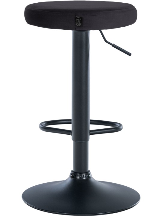 Sæt med 2 barstole Ponte velvet, sort