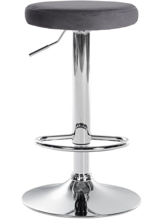 Sæt med 2 barstole Ponte velour chrome, mørkegrå Sæt med 2 barstole Ponte velour chrome, mørkegrå