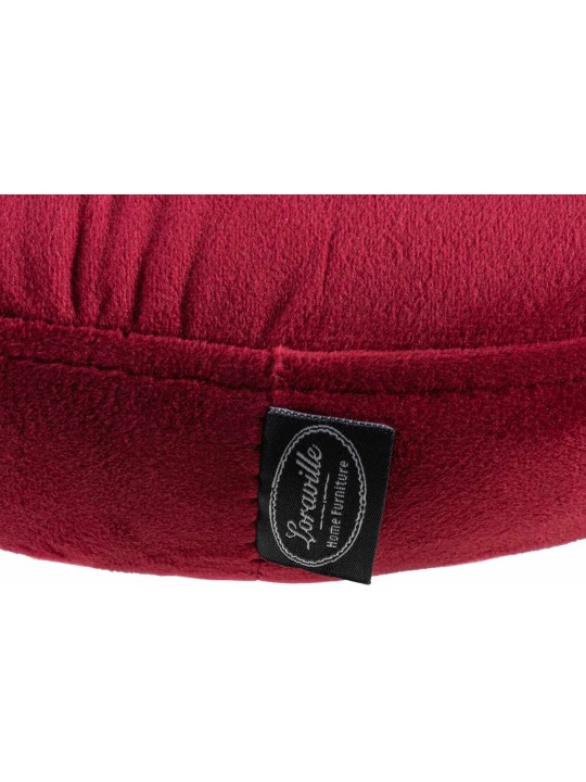 Sæt med 2 barstole Ponte velour chrome, rød