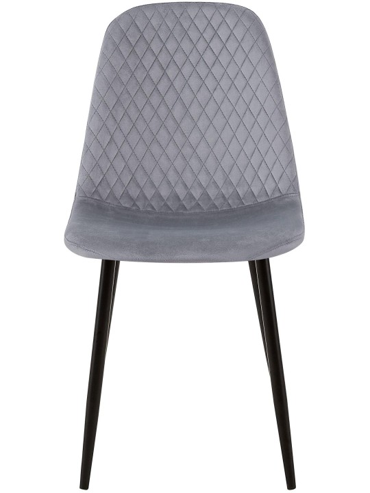 Stol Giverny fløjl, grå