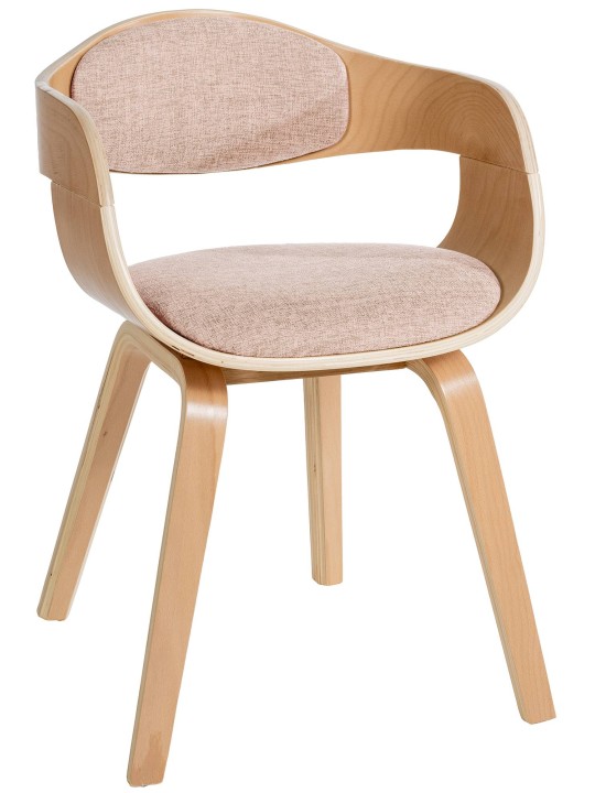 Besøgsstol Kingston stof, natur/creme