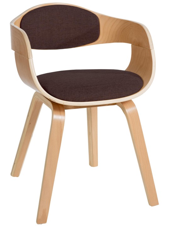 Besøgsstol Kingston stof, natur/brun