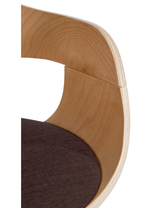 Besøgsstol Kingston stof, natur/brun