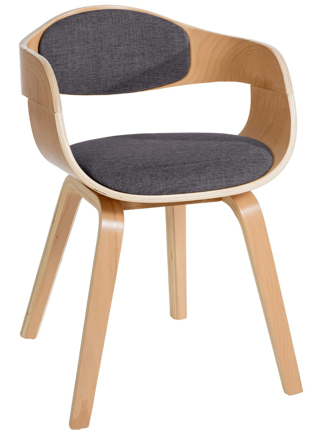 Besøgsstol Kingston stof, natur/lysegrå