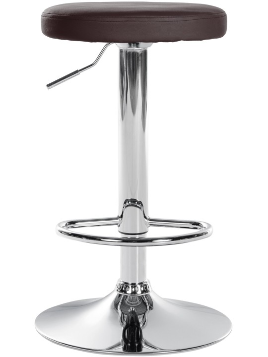 Sæt med 2 barstole Ponte imiteret læder krom, brun