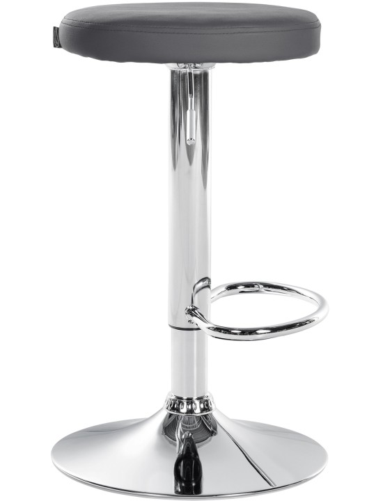 Sæt med 2 barstole Ponte imiteret læder krom, grå Sæt med 2 barstole Ponte imiteret læder krom, grå