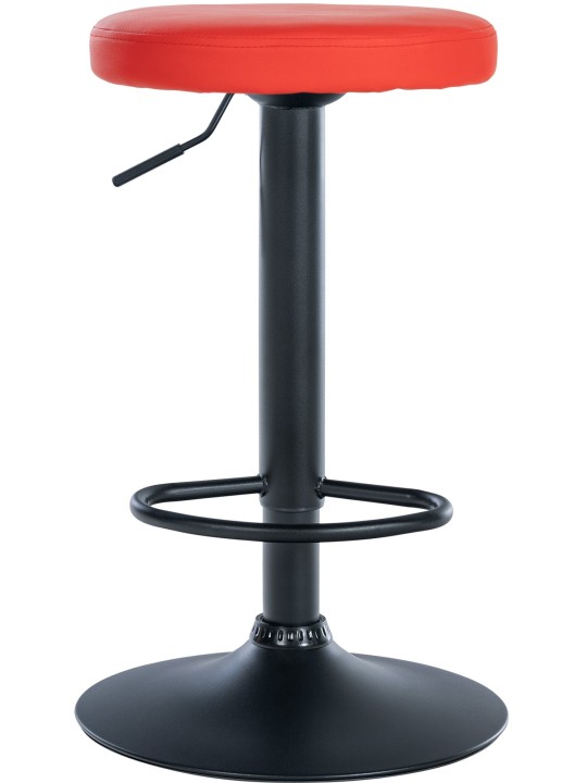 Sæt med 2 barstole Ponte imiteret læder, rød