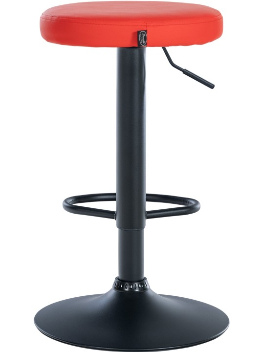 Sæt med 2 barstole Ponte imiteret læder, rød