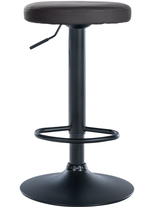 Sæt med 2 barstole Ponte imiteret læder, sort