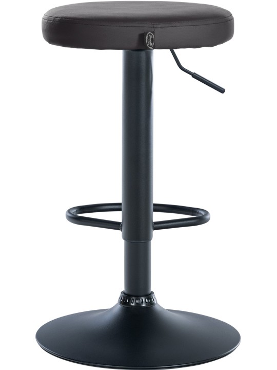 Sæt med 2 barstole Ponte imiteret læder, sort