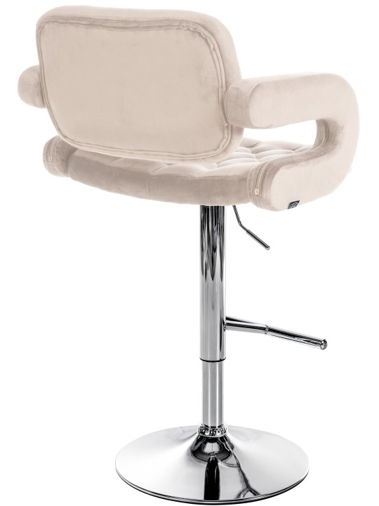 Barstol Dublin fløjlskrom, creme Barstol Dublin fløjlskrom, creme