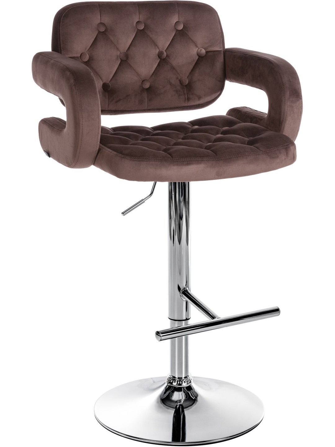 Barstol Dublin fløjlskrom, brun