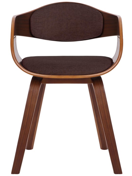 Besøgsstol Kingston stof, valnød/brun