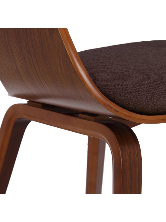 Besøgsstol Kingston stof, valnød/brun