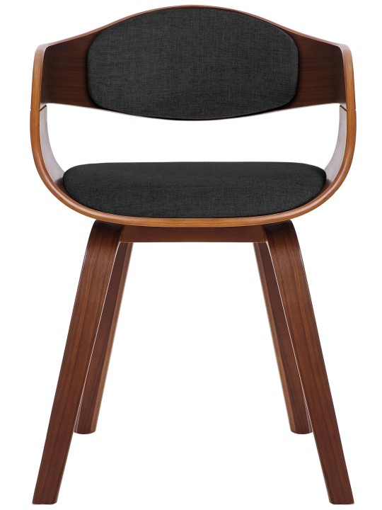 Besøgsstol Kingston stof, valnød/mørkegrå