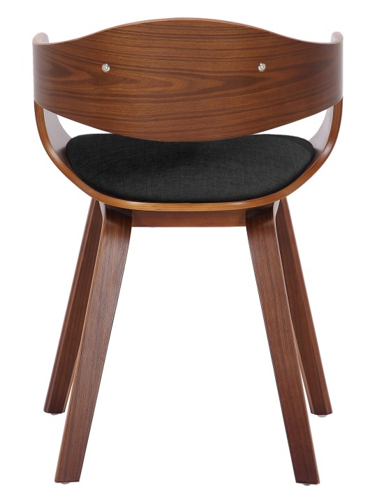 Besøgsstol Kingston stof, valnød/mørkegrå