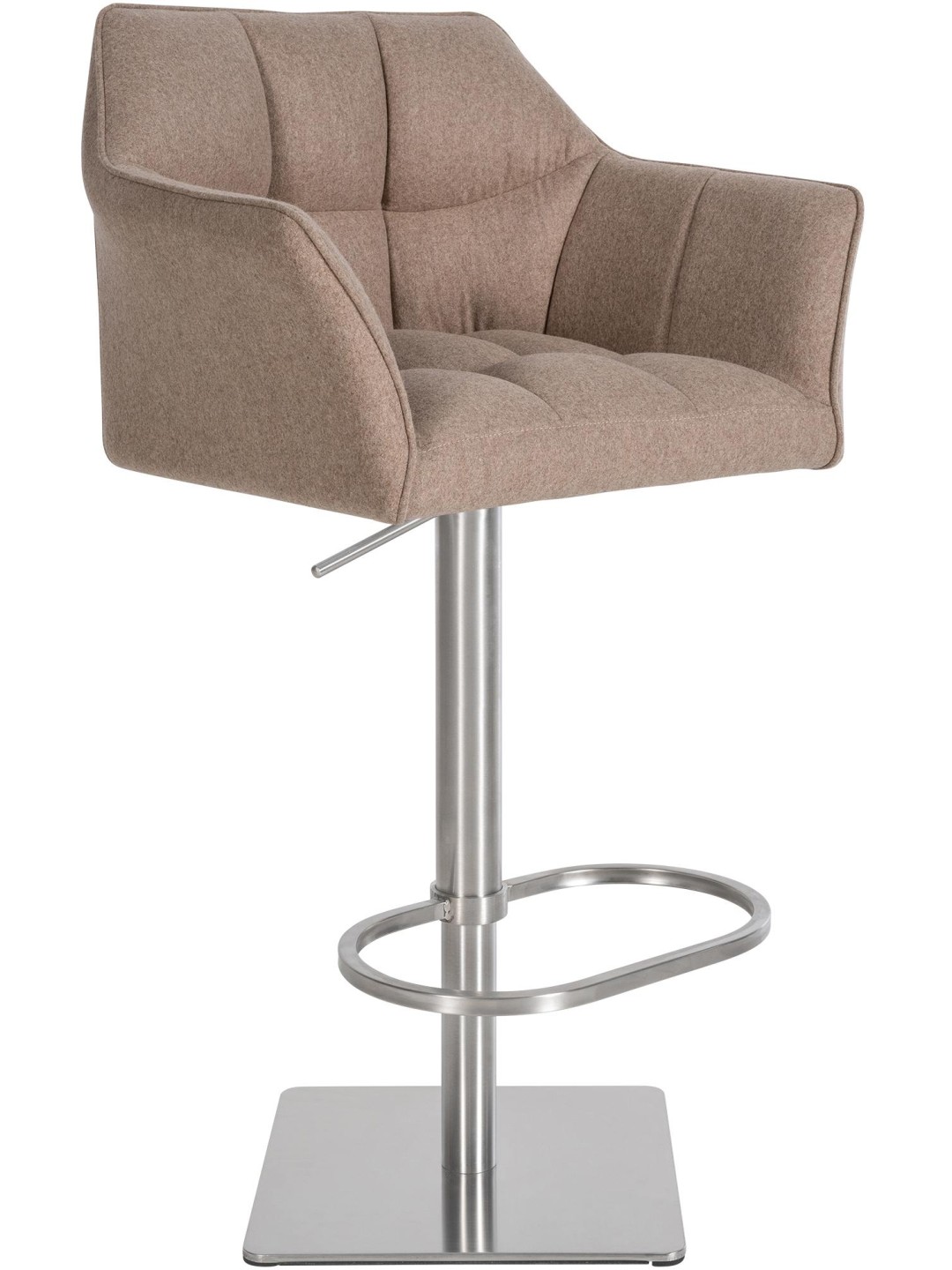 Bar stool Damaso E felt, taupe