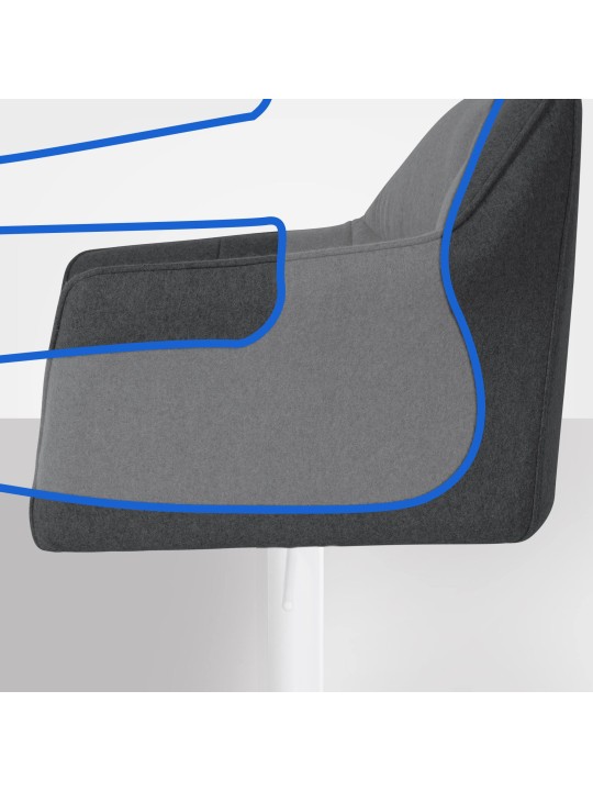 Barstol Damaso W filt, antracit Barstol Damaso W filt, antracit