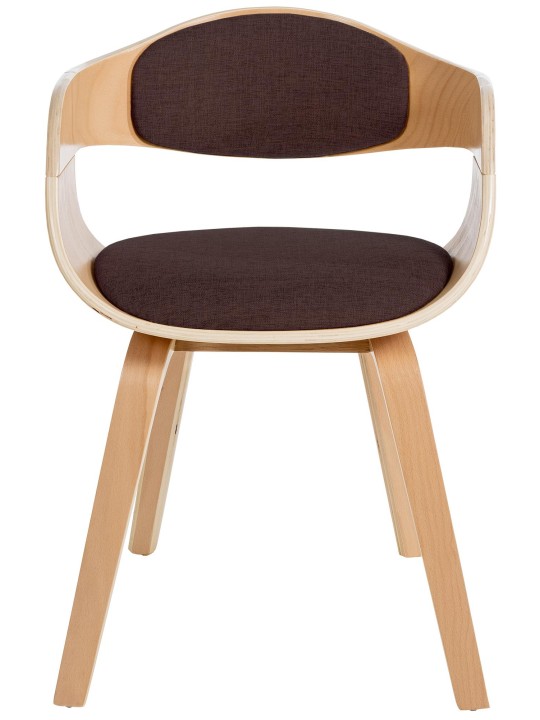 Sæt med 2 stole Kingston stof, natur/brun