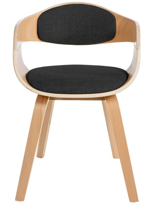 Sæt med 2 stole Kingston stof, natur/mørkegrå