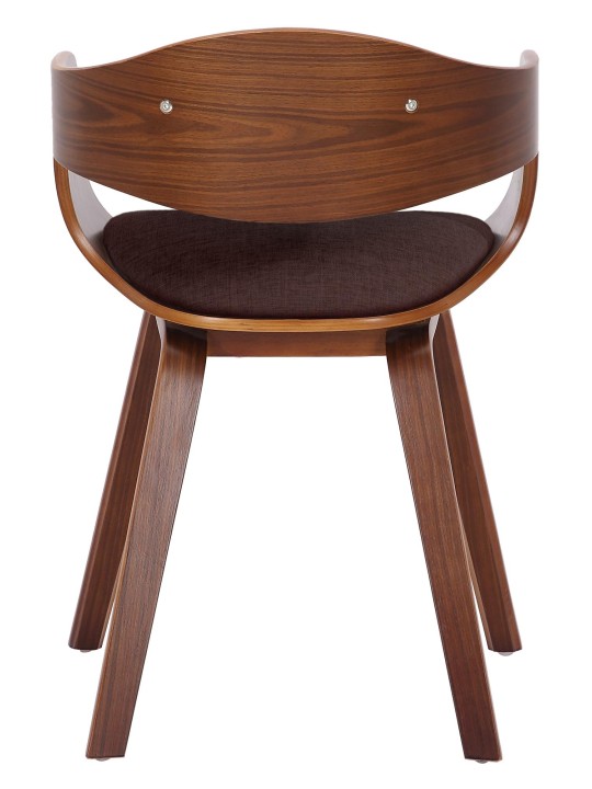 Sæt med 2 stole Kingston stof, valnød/brun