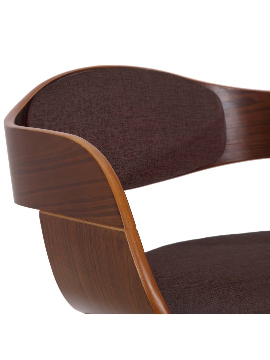 Sæt med 2 stole Kingston stof, valnød/brun