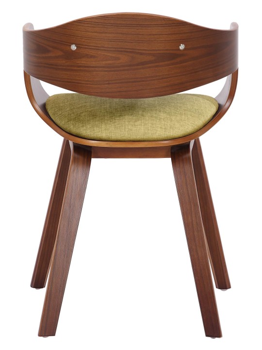 Sæt med 2 stole Kingston stof, valnød/lysegrøn