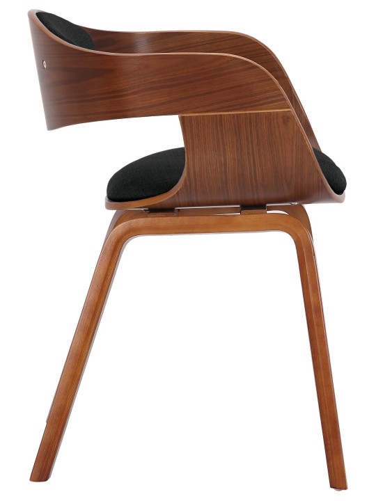 Sæt med 2 stole Kingston stof, valnød/sort