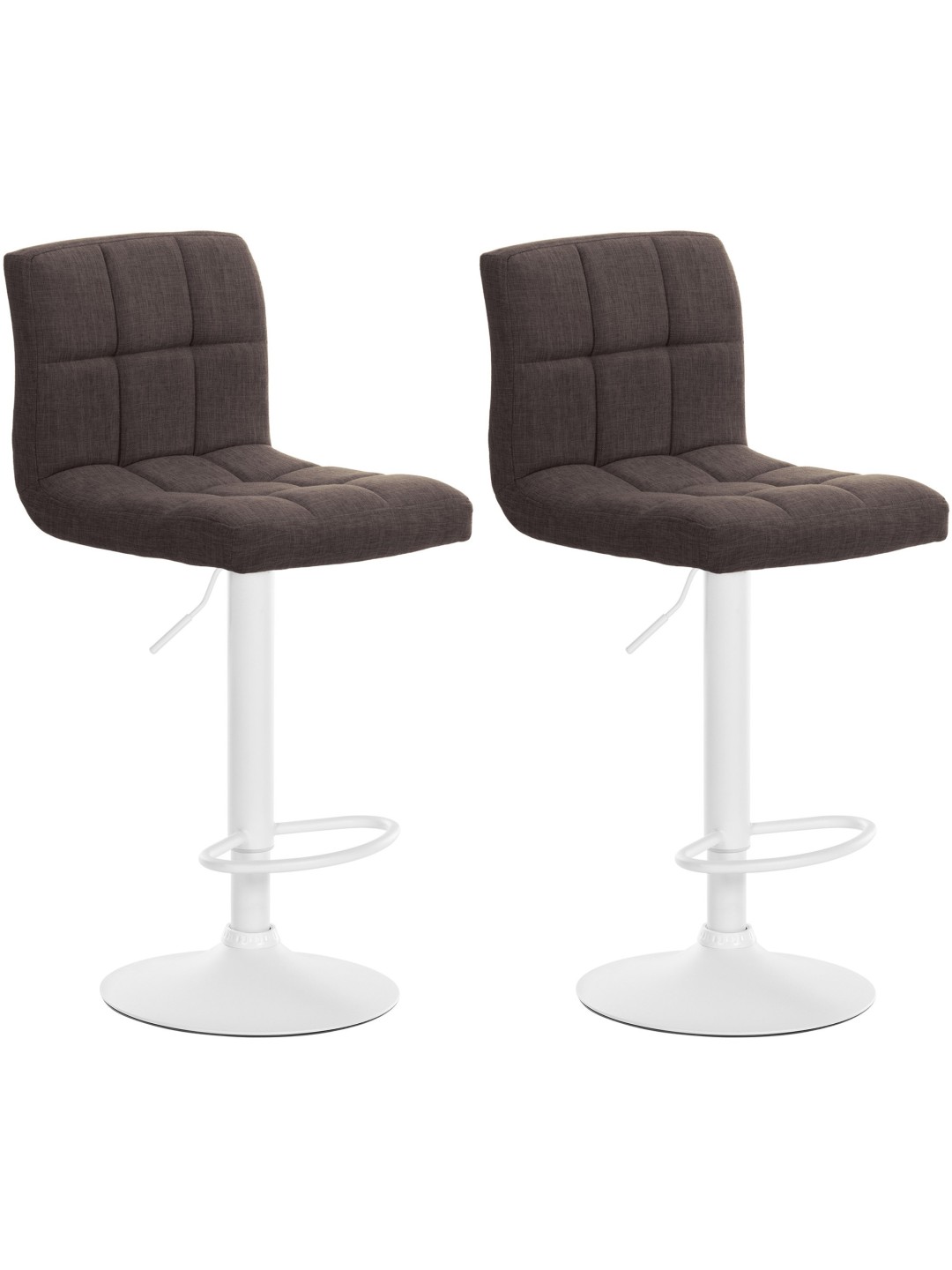 Sæt med 2 barstole Calma stof, brun