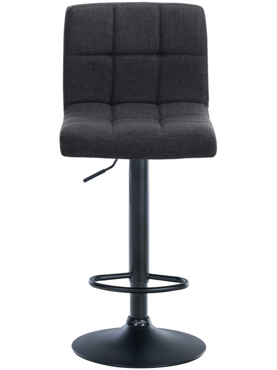 Sæt med 2 barstole Calma stof, mørkegrå