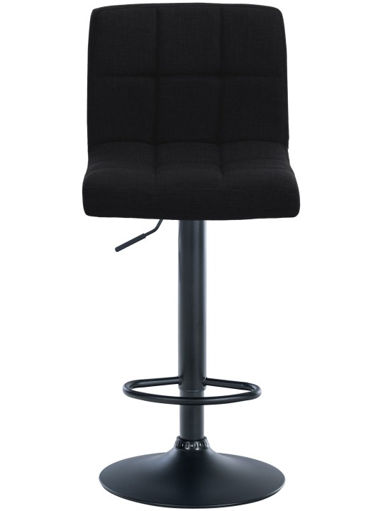 Sæt med 2 barstole Calma stof, sort