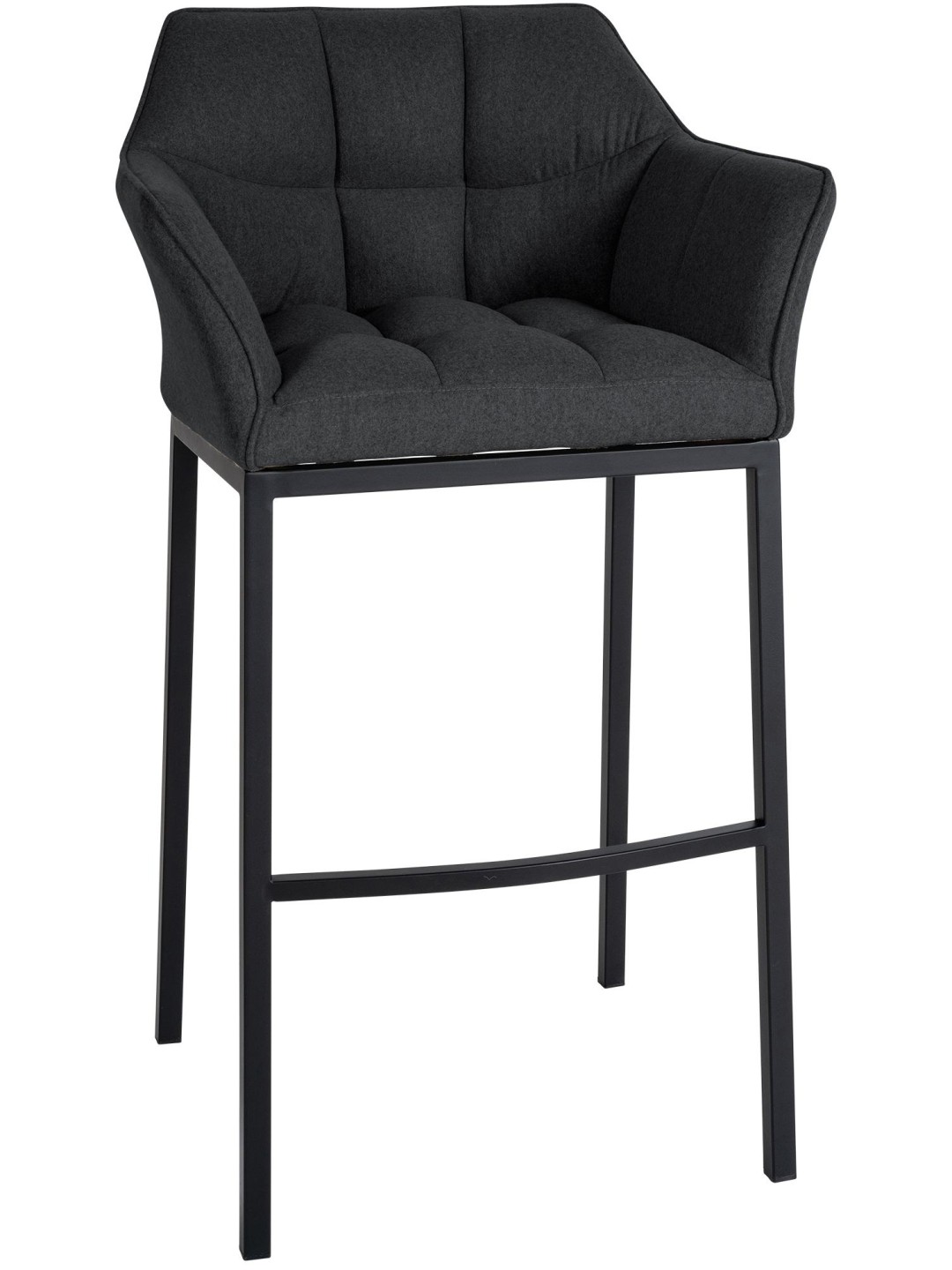 Barstol Damaso B filt med 4 fods stel, antracit