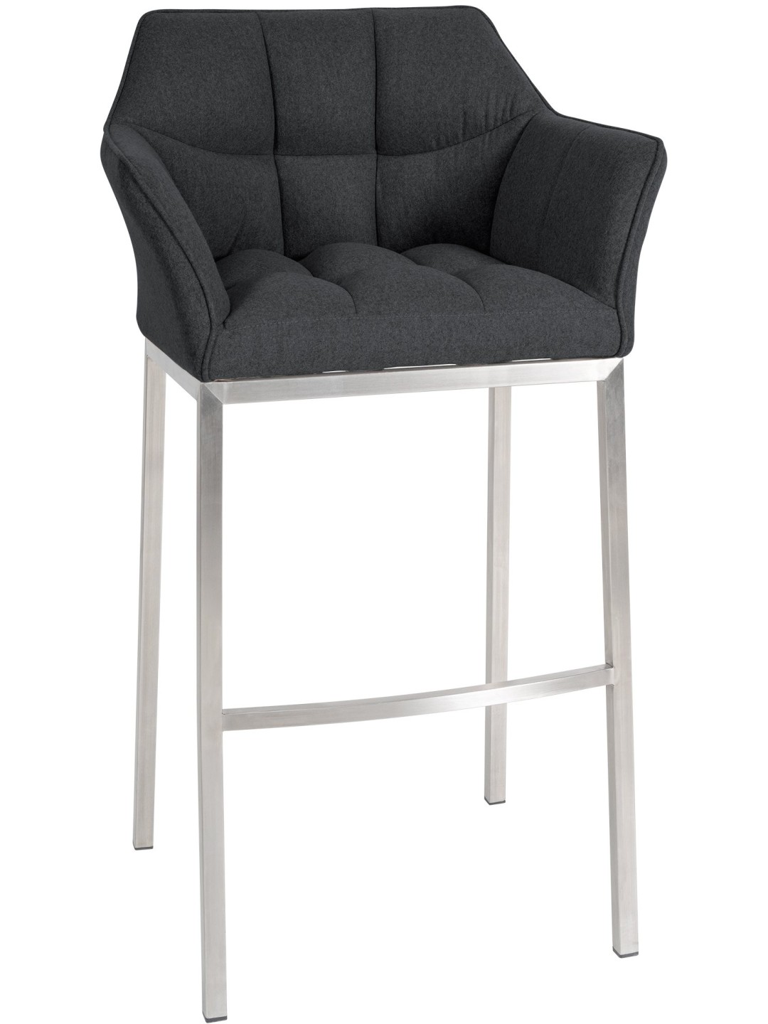 Barstol Damaso E filt med 4 fods stel, antracit