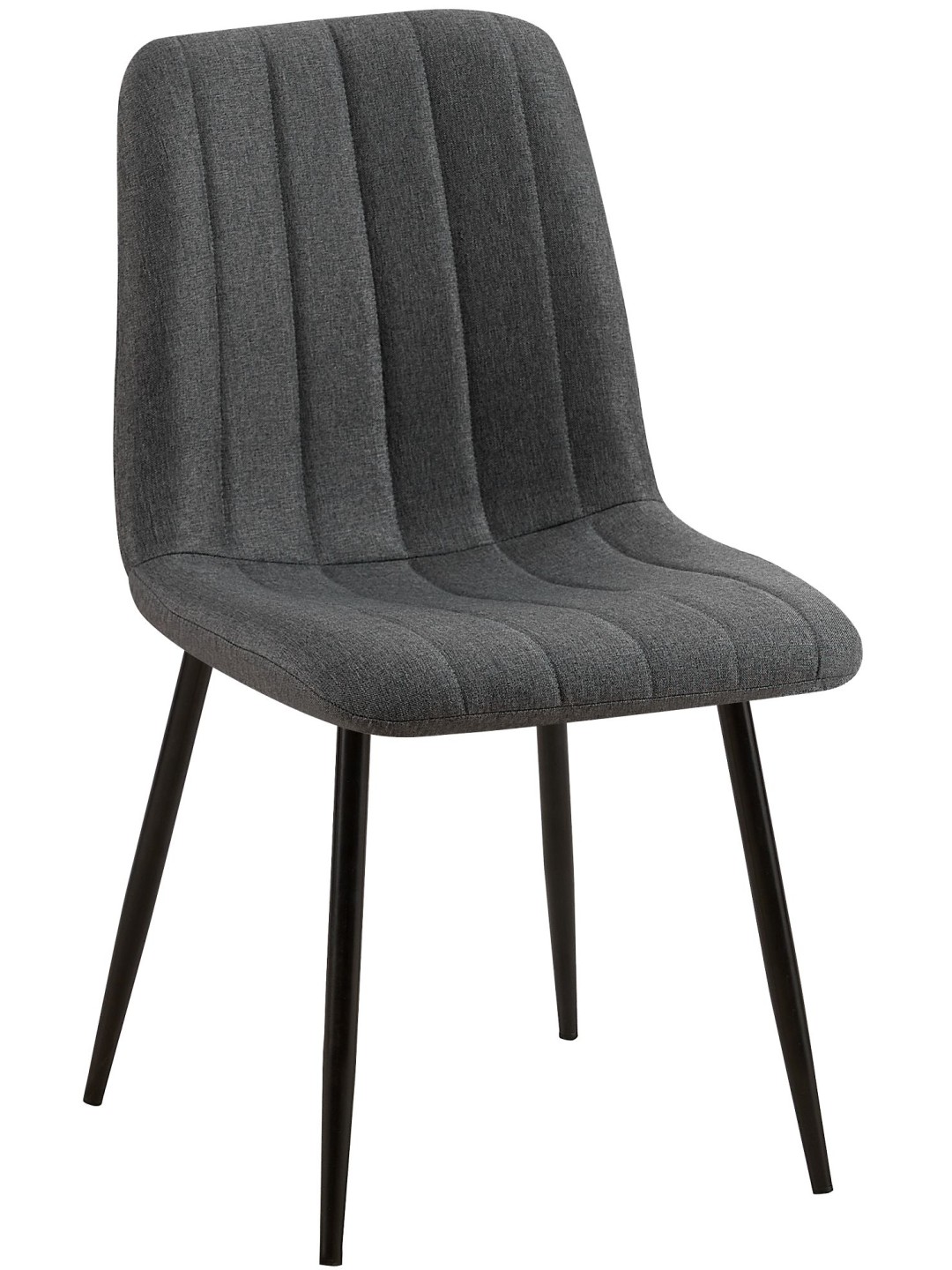 Stol Dijon stof, mørkegrå