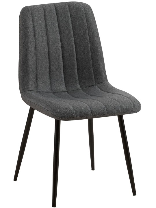 Stol Dijon stof, mørkegrå