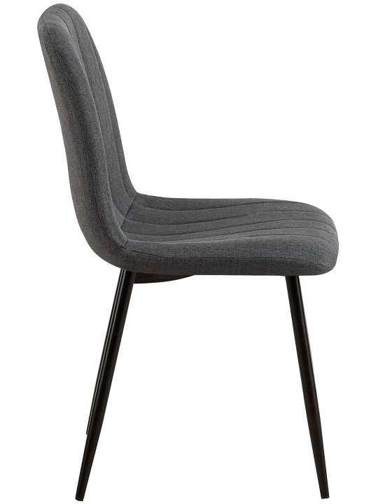 Stol Dijon stof, mørkegrå