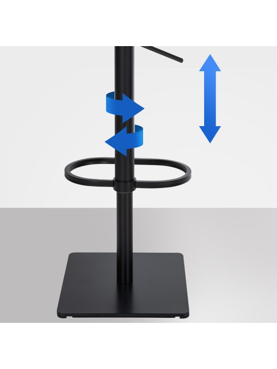 Barstol Damaso B fløjl, grå Barstol Damaso B fløjl, grå